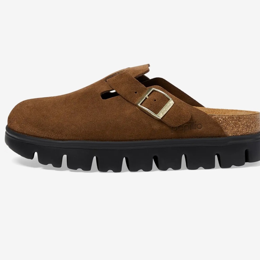 NEW Birkenstock Boston Chunky Clog in Dark Tea - Picture 3 of 9